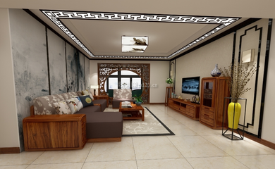 正方形客廳裝修效果圖